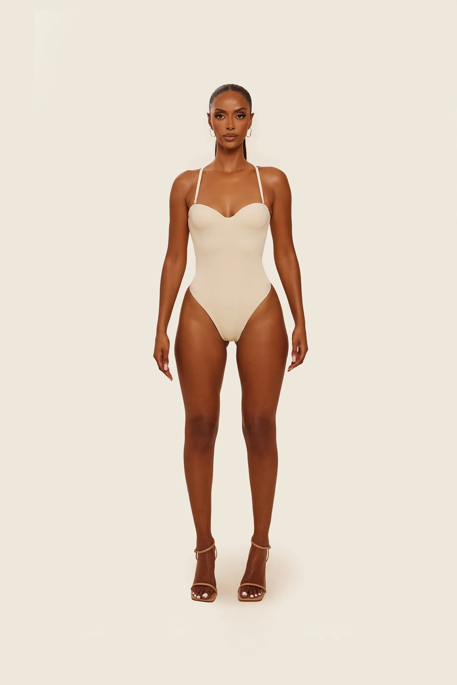 The Sculpt Bodysuit in Stone