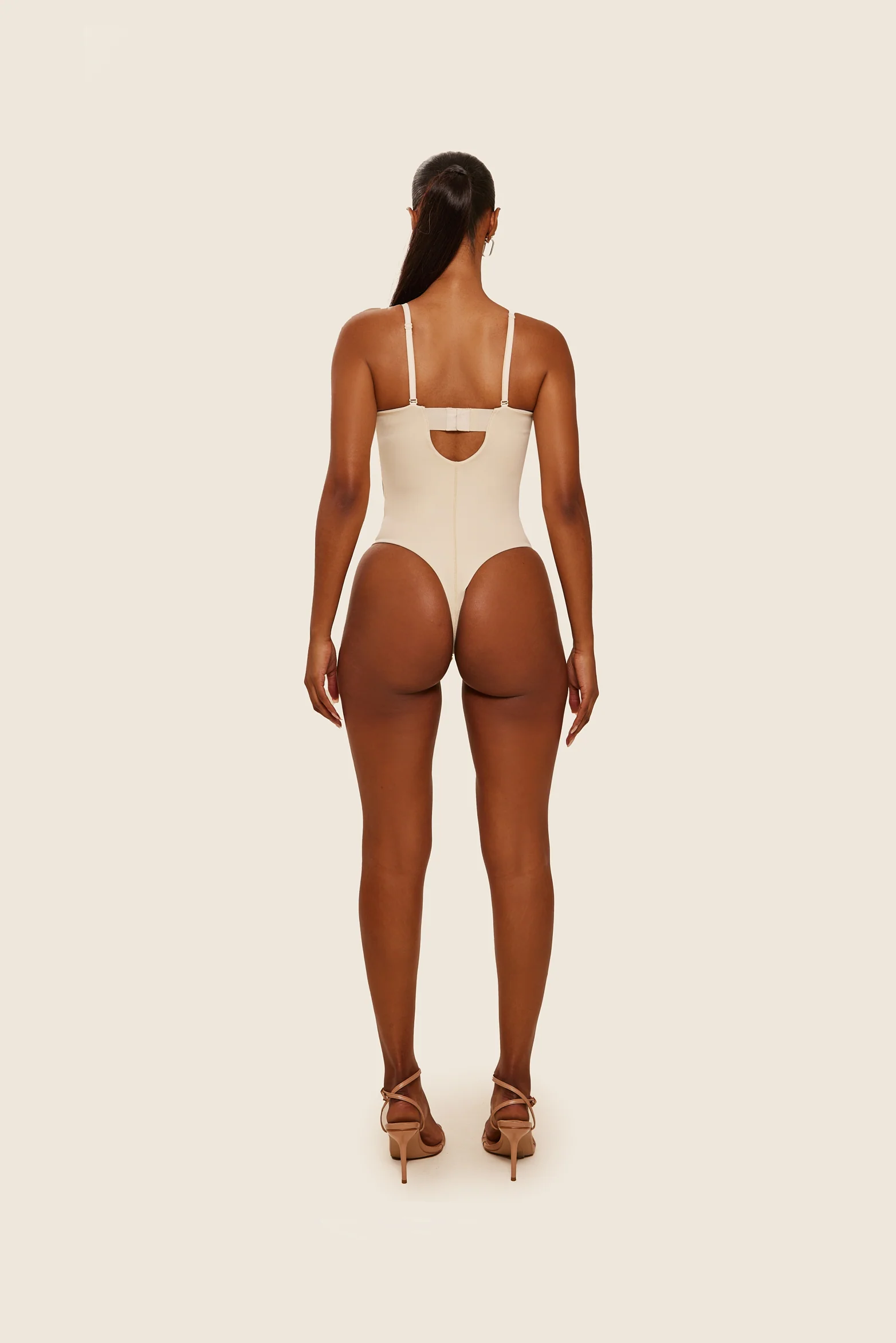 The Sculpt Bodysuit in Stone