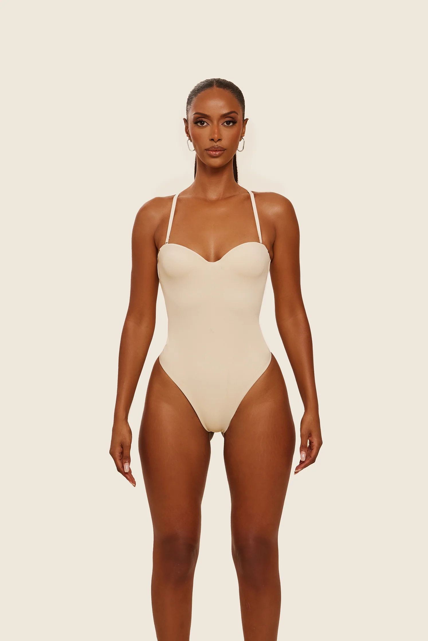 The Sculpt Bodysuit in Stone