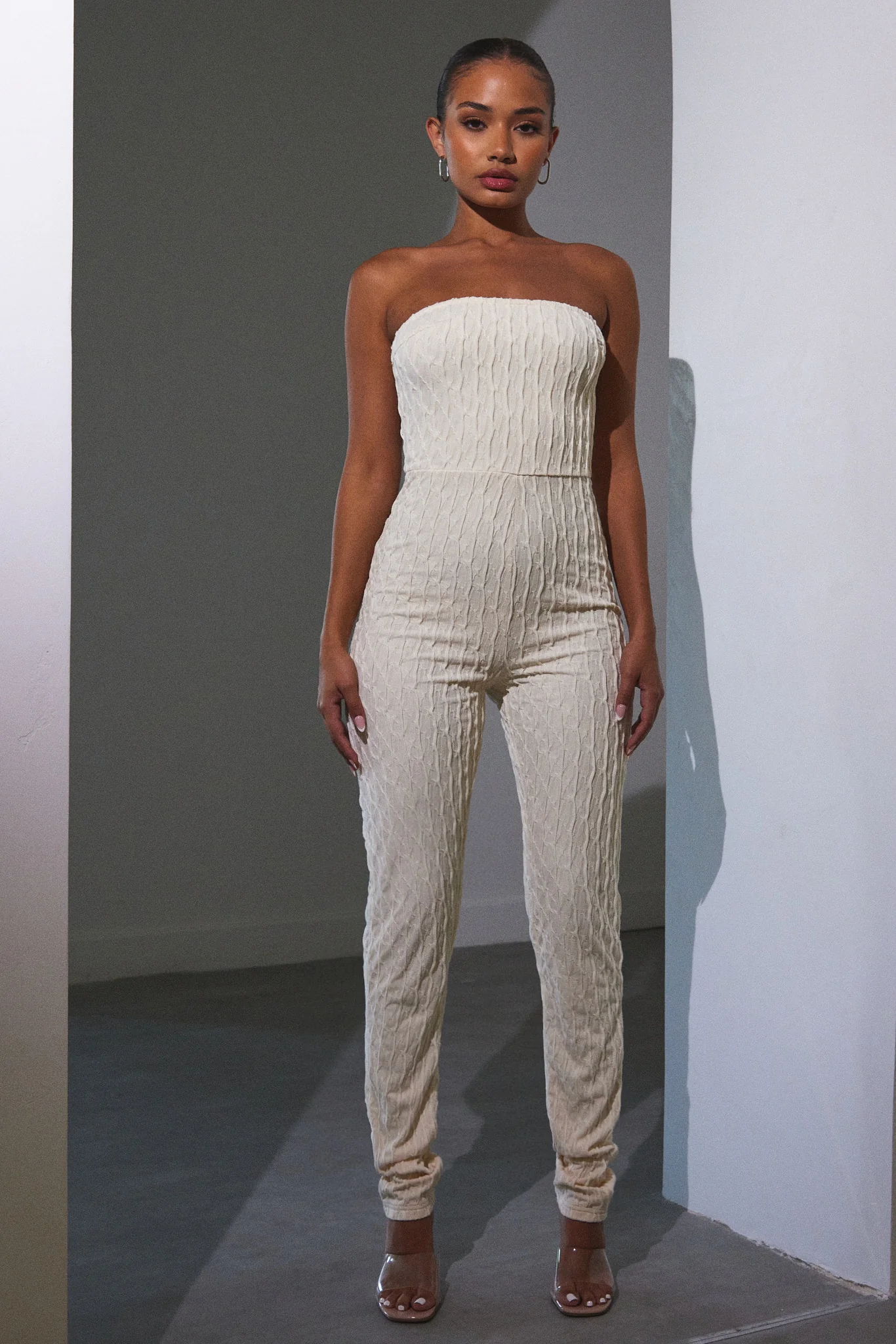 8834-the-textured-bandeau-jumpsuit-in-cream-8.webp The Textured Bandeau Jumpsuit in Cream