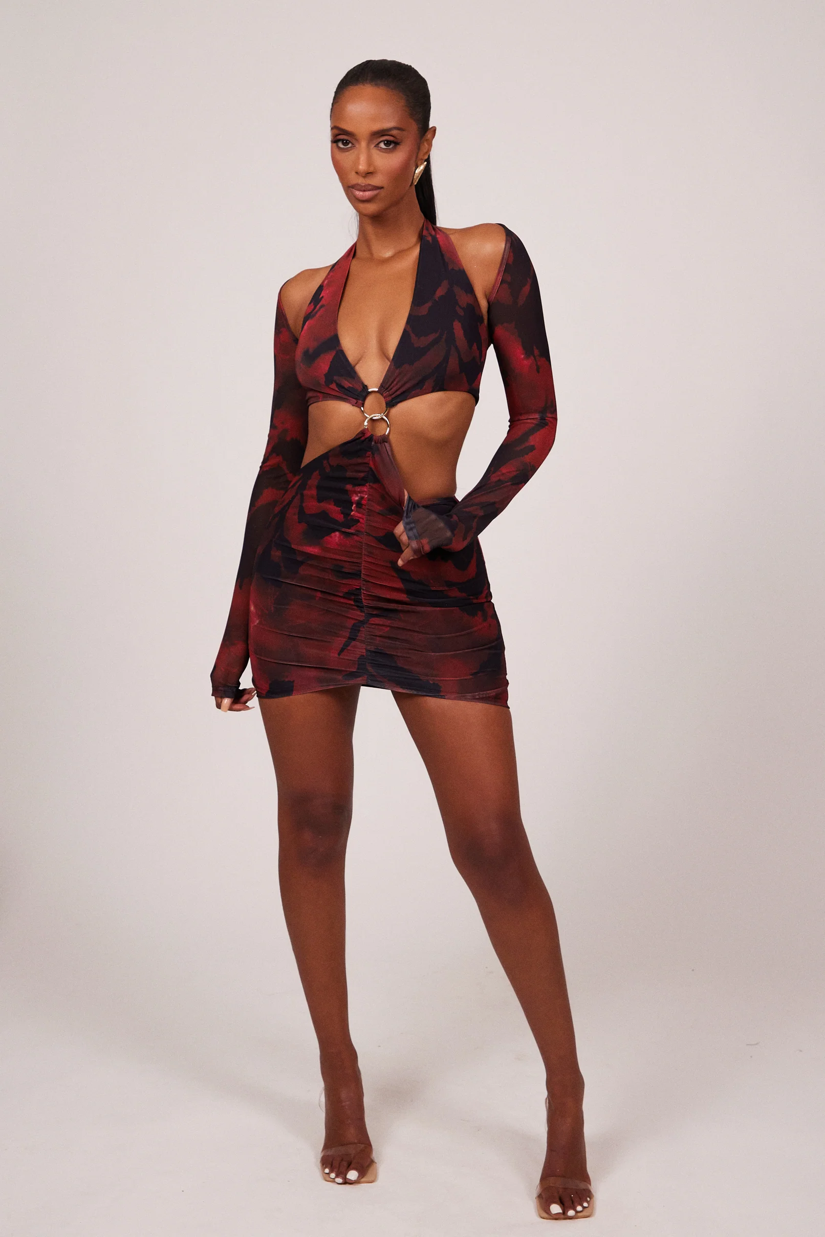 9131-the-ring-detail-plunge-shrug-mini-in-red-print-2.webp The Ring detail Plunge Shrug Mini in Red Print