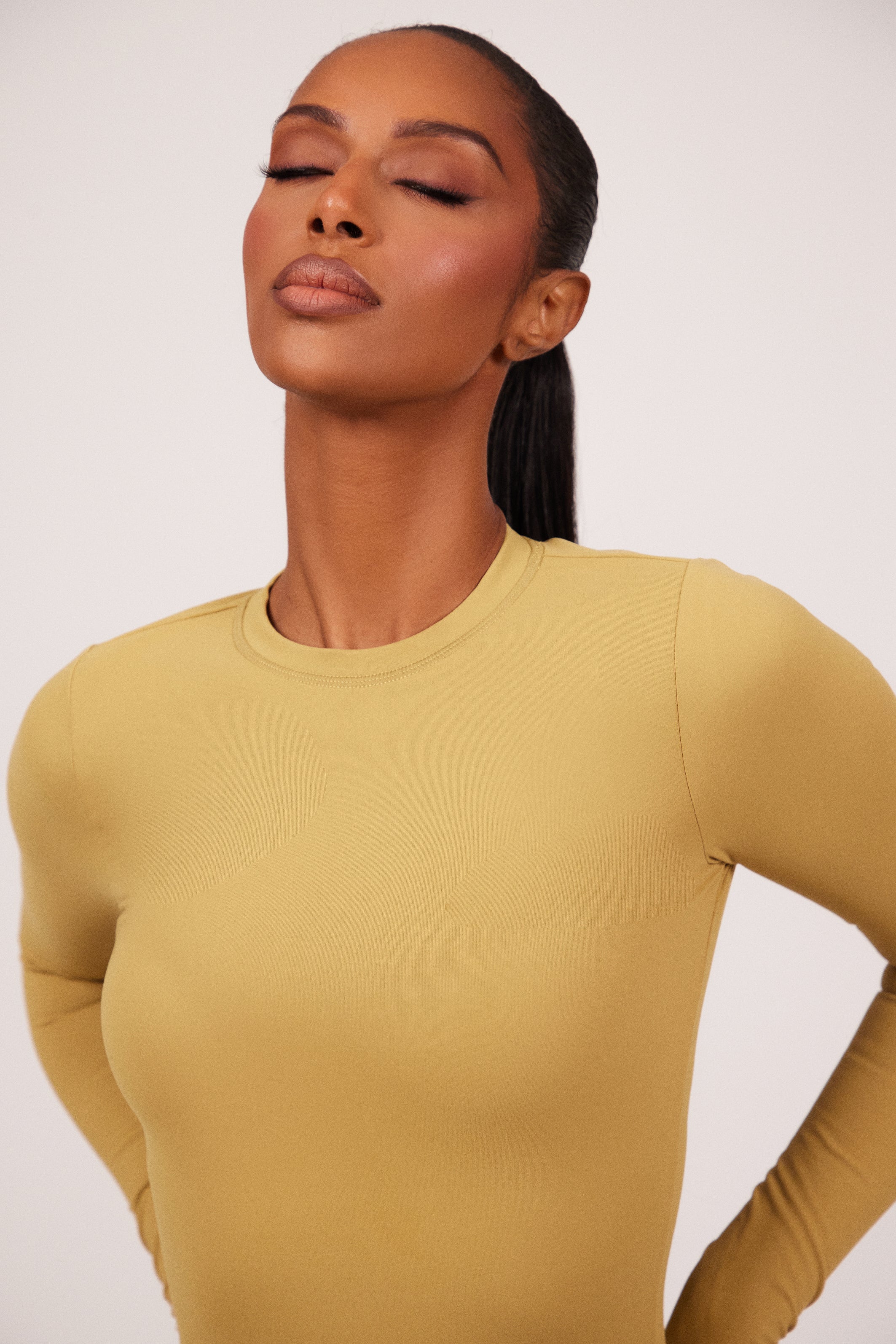 9225-the-sculpt-long-sleeve-tee-in-khaki-8.jpg The Sculpt Long Sleeve Tee in Khaki