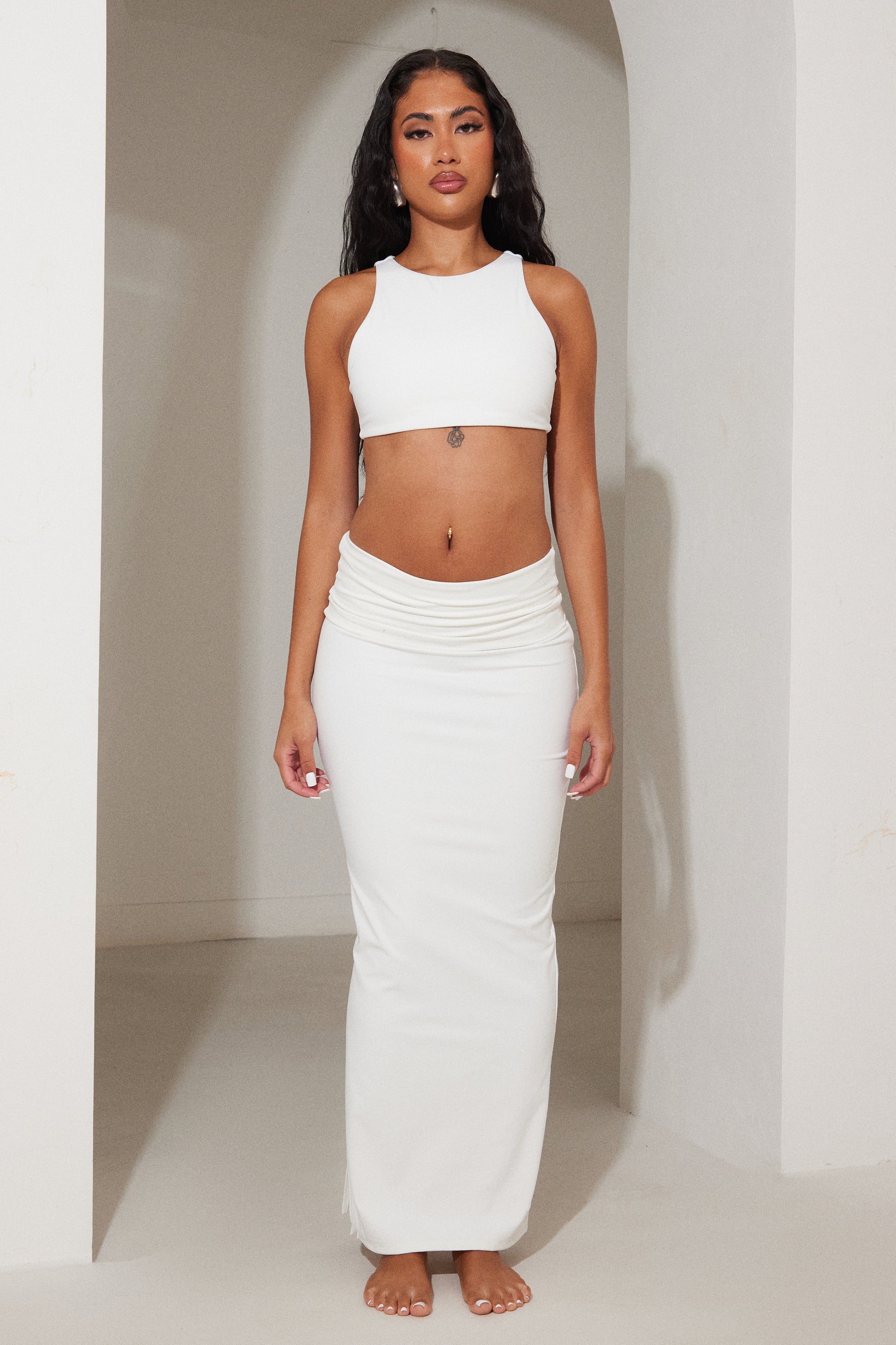 9506-the-sculpt-foldover-maxi-skirt-in-white-1.jpg The Sculpt Foldover Maxi Skirt in White