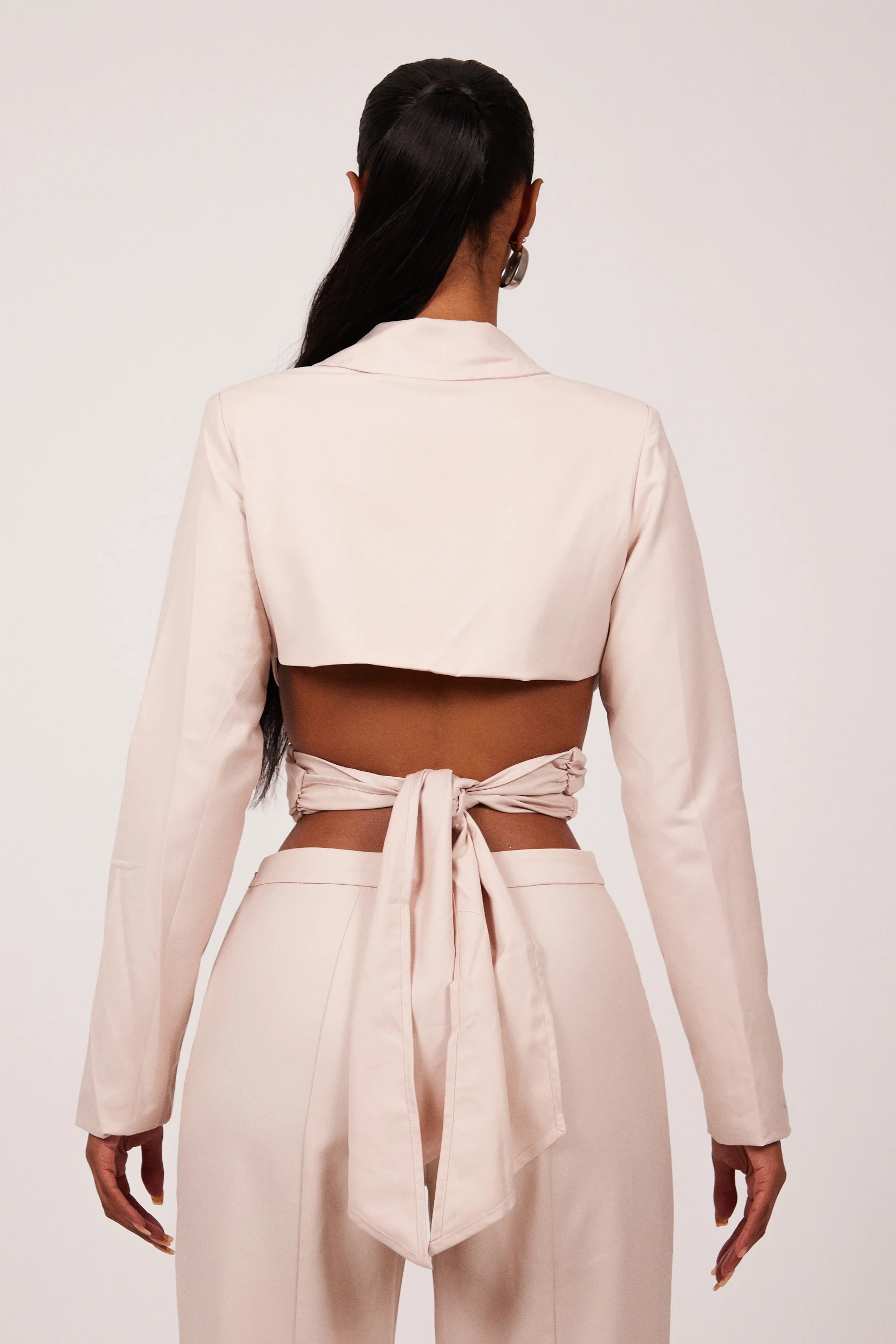 The Thea Blazer in Pink Nude