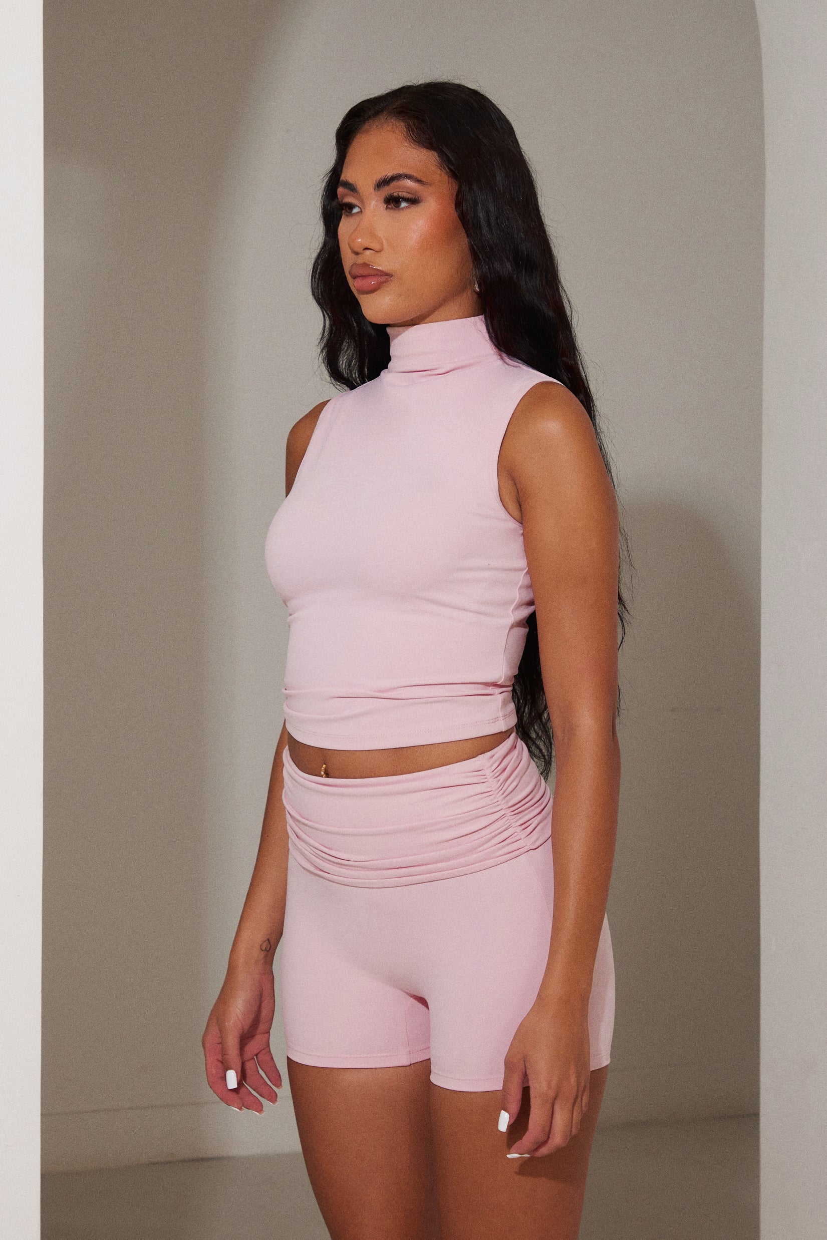 9657-the-sculpt-high-neck-top-in-baby-pink-2.jpg The Sculpt High Neck Top in Baby Pink