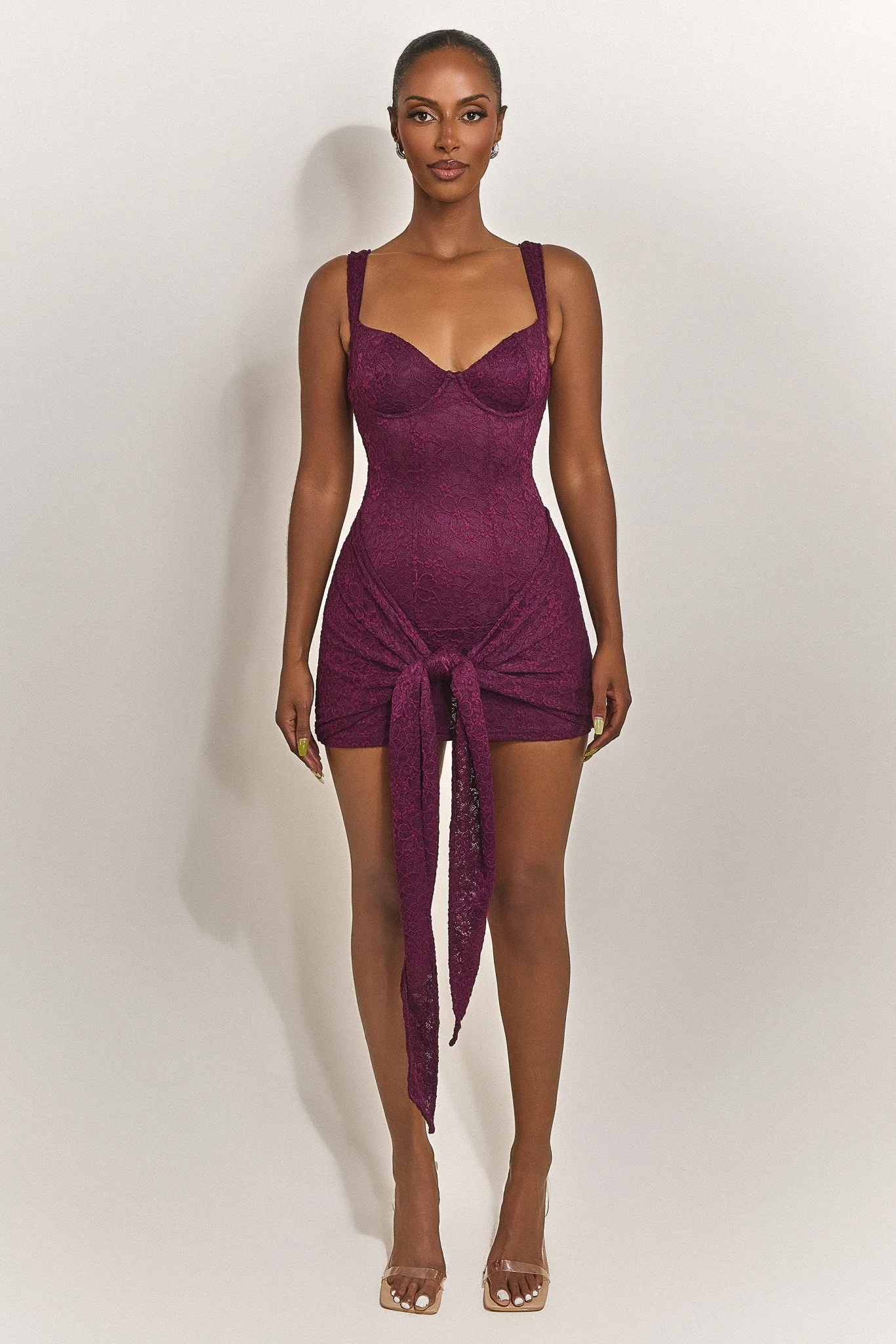 983-tie-front-lace-mini-in-plum-1.webp Tie Front Lace Mini in Plum